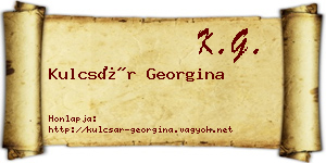 Kulcsár Georgina névjegykártya