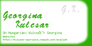 georgina kulcsar business card